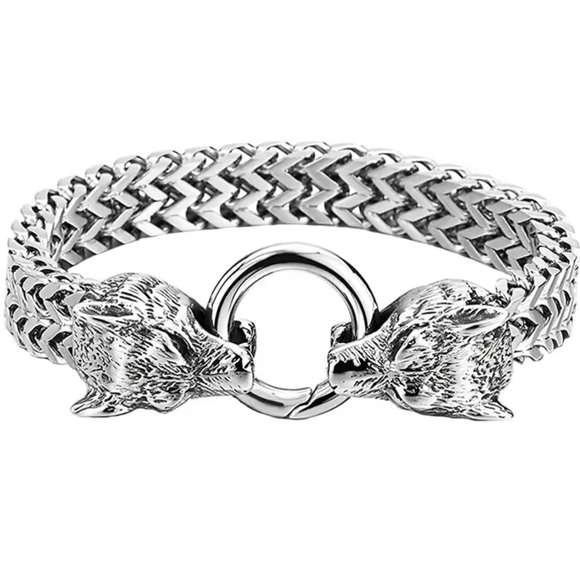 Silver Lion Head Bracelet - Picture 6 of 9